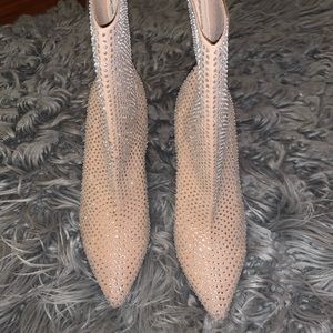 Steve Madden rhinestone pink booty heels